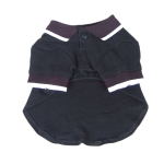 Front view black polo dog T-shirt